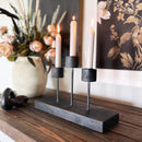 Distressed Black Metal Candle Holder by Decor Steals
