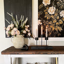 Distressed Black Metal Candle Holder by Decor Steals