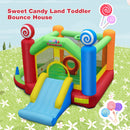 Candy Land Theme Kids Inflatable Bounce House with 735W Air Blower
