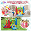Candy Land Theme Kids Inflatable Bounce House with 735W Air Blower by LJGDeals