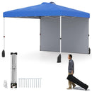 10 X 10 FT Pop up Canopy Tent with 1 Sidewall and Wheeled Bag by LJGDeals