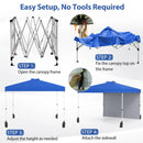 10 X 10 FT Pop up Canopy Tent with 1 Sidewall and Wheeled Bag by LJGDeals