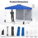 10 X 10 FT Pop up Canopy Tent with 1 Sidewall and Wheeled Bag by LJGDeals