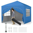 10 X 10 FT Pop up Canopy Tent with 4 Removable Sidewall by LJGDeals