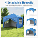 10 X 10 FT Pop up Canopy Tent with 4 Removable Sidewall by LJGDeals