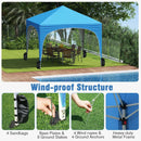 10 X 10 FT Pop up Canopy Tent with 4 Removable Sidewall by LJGDeals