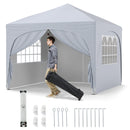 10 X 10 FT Pop up Canopy Tent with 4 Removable Sidewall-Blue by DirectDeals