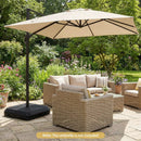 Cantilever Offset Umbrella Base with Wheels for Backyard Poolside by LJGDeals