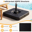 Cantilever Patio Umbrella Base 220 LBS Water and Sand Fillable Weighted Stand by LJGDeals