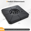 Cantilever Patio Umbrella Base 220 LBS Water and Sand Fillable Weighted Stand by DirectDeals