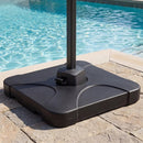 Cantilever Patio Umbrella Base 242 LBS Water and Sand Fillable Weighted Stand by LJGDeals