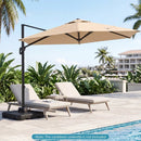 Cantilever Patio Umbrella Base 242 LBS Water and Sand Fillable Weighted Stand by LJGDeals
