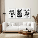 Flower Market Black and White Art Set Decor by Wall Art Set