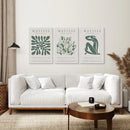 Matisse set of 3 Sage Green Wall Art Prints by Wall Art Set