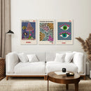Colorful Yayoi Kusama Poster Set of 3 Museum Art by Wall Art Set
