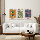 Yayoi Kusama Exhibition Wall Art Set of 3 Prints by Wall Art Set