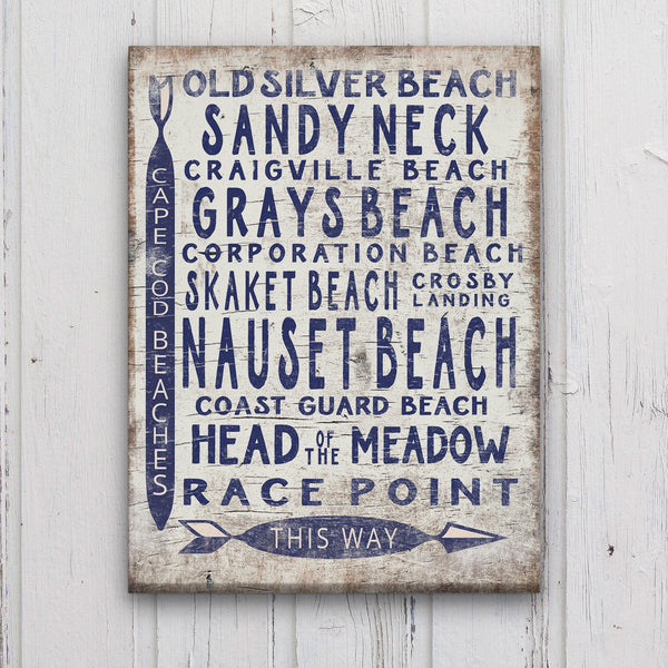 Vintage Cape Cod Beach Sign | Nauset Craigville Race Point Sandy Neck, photo 2 of 8
