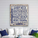 Vintage Cape Cod Beach Sign | Nauset Craigville Race Point Sandy Neck