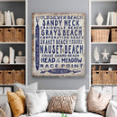 Vintage Cape Cod Beach Sign | Nauset Craigville Race Point Sandy Neck