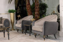 Capella Beige/Gray Living Room Set by Ornate Furniture