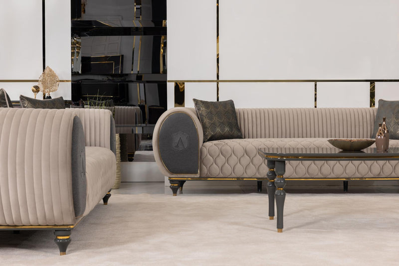Capella Beige/Gray Living Room Set, photo 3 of 12