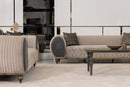 Capella Beige/Gray Living Room Set by Ornate Furniture