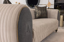 Capella Beige/Gray Living Room Set by Ornate Furniture