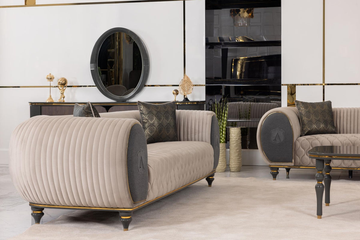 Capella Beige/Gray Living Room Set, photo 5 of 12