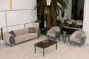 Capella Beige/Gray Living Room Set by Ornate Furniture