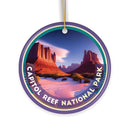 Capitol Reef National Park Retro Style Ornament, Utah  Tourist Attraction and Gift