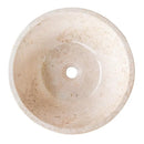 Handcrafted Cappuccino Beige Marble Vessel Sink In 16 Inch Round Polished