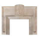Cappuccino Beige Marble Hand-Carved Art Deco Fireplace Mantel 70x74