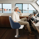 Captain Bucket Seat Pontoon Boat Chair with PVC Leather and Armrests-Blue by LJGDeals