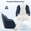 Captain Bucket Seat Pontoon Boat Chair with PVC Leather and Armrests-Blue by LJGDeals