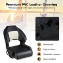 Captain Bucket Seat with Waterproof PVC Leather for Sightseeing Boat-Black by LJGDeals