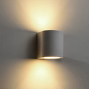 GobekUsa Minimalist White Flush Wall Sconce - 1 Bulb LED Up-Down Wall Lamp by Decorbites