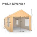 10 x 20 Feet Heavy-Duty Steel Portable Carport Car Canopy Shelter-Yellow by LJGDeals