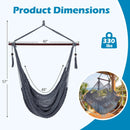 Caribbean Hammock Chair with Metal Spreader Bar Large Soft-Spun Rope Woven Swing by LJGDeals
