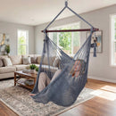 Caribbean Hammock Chair with Metal Spreader Bar Large Soft-Spun Rope Woven Swing by DirectDeals