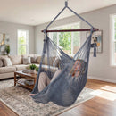 Caribbean Hammock Chair with Metal Spreader Bar Large Soft-Spun Rope Woven Swing by LJGDeals