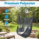 Caribbean Hammock Chair with Metal Spreader Bar Large Soft-Spun Rope Woven Swing by LJGDeals