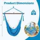 Caribbean Hammock Chair with Metal Spreader Bar Large Soft-Spun Rope Woven Swing by LJGDeals