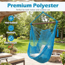 Caribbean Hammock Chair with Metal Spreader Bar Large Soft-Spun Rope Woven Swing by LJGDeals