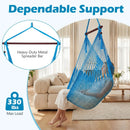 Caribbean Hammock Chair with Metal Spreader Bar Large Soft-Spun Rope Woven Swing by LJGDeals