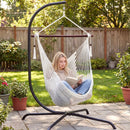 Caribbean Hammock Chair with Metal Spreader Bar - Beige by LJGDeals