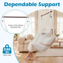 Caribbean Hammock Chair with Metal Spreader Bar - Beige by LJGDeals
