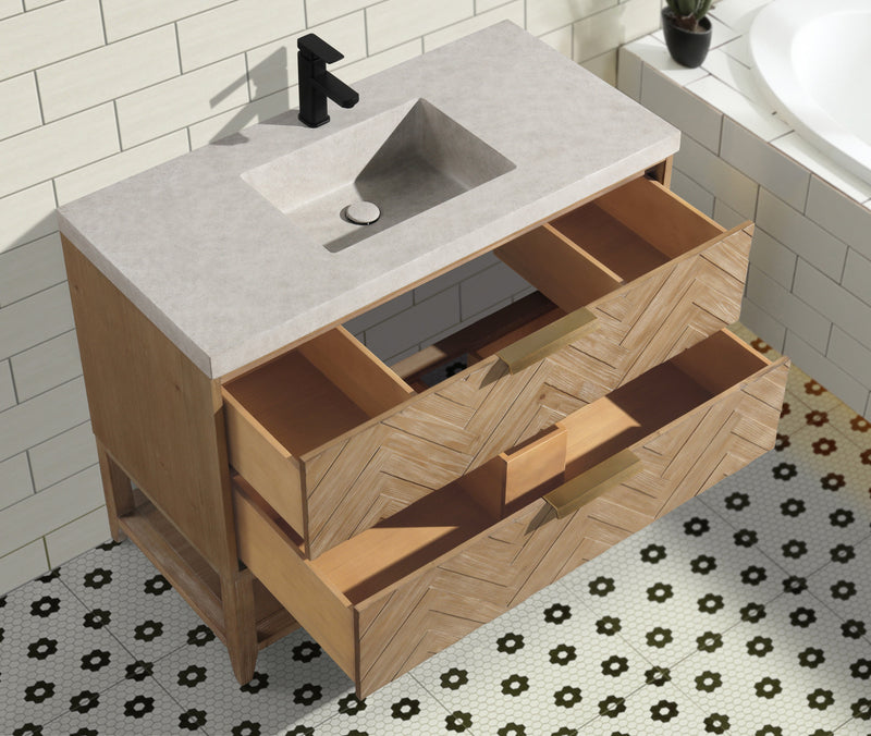 Carlsbad 42" Freestanding Bathroom Vanity Weathered Fir