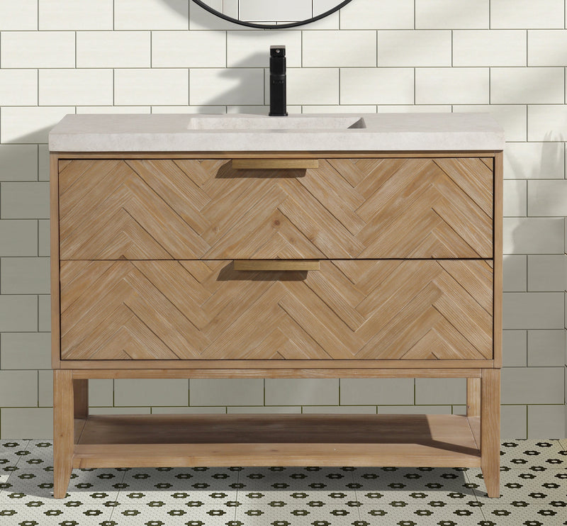 Carlsbad 42" Freestanding Bathroom Vanity Weathered Fir