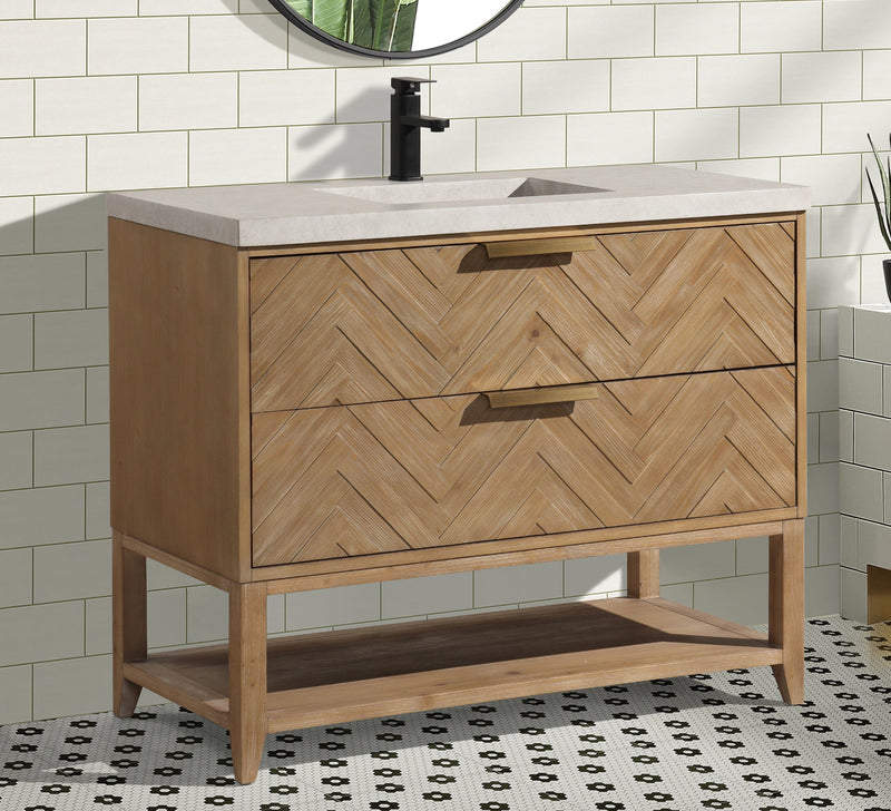 Carlsbad 42" Freestanding Bathroom Vanity Weathered Fir