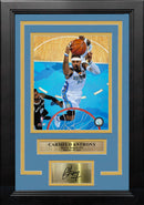 Carmelo Anthony Rim Cam Denver Nuggets 8x10 Framed Basketball Photo with Engraved Autograph by Dynasty Sports & Framing